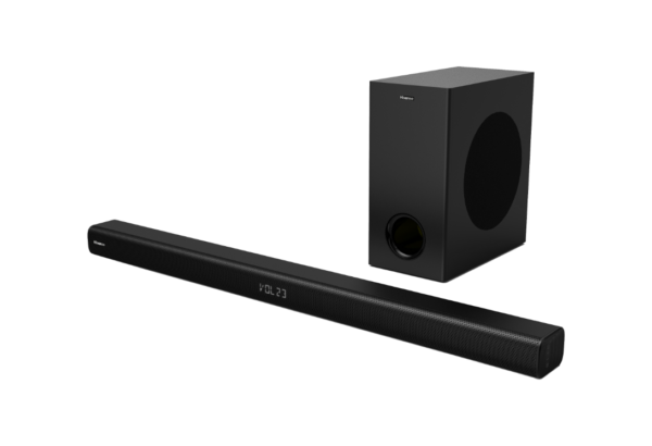 Hisense HS218 Soundbar - Soundbar and Subwoofer Side View