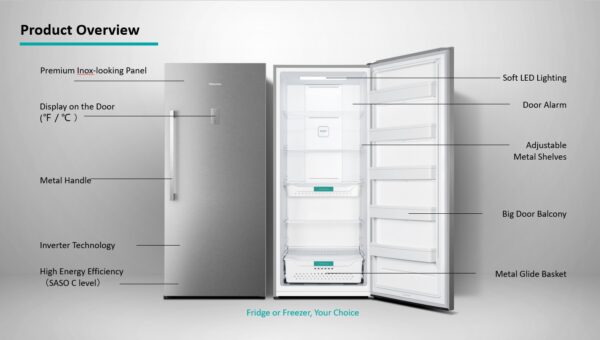 Hisense, Freezer / Fridge Convertible, 2-in-1, One Door, 20.9 Cu